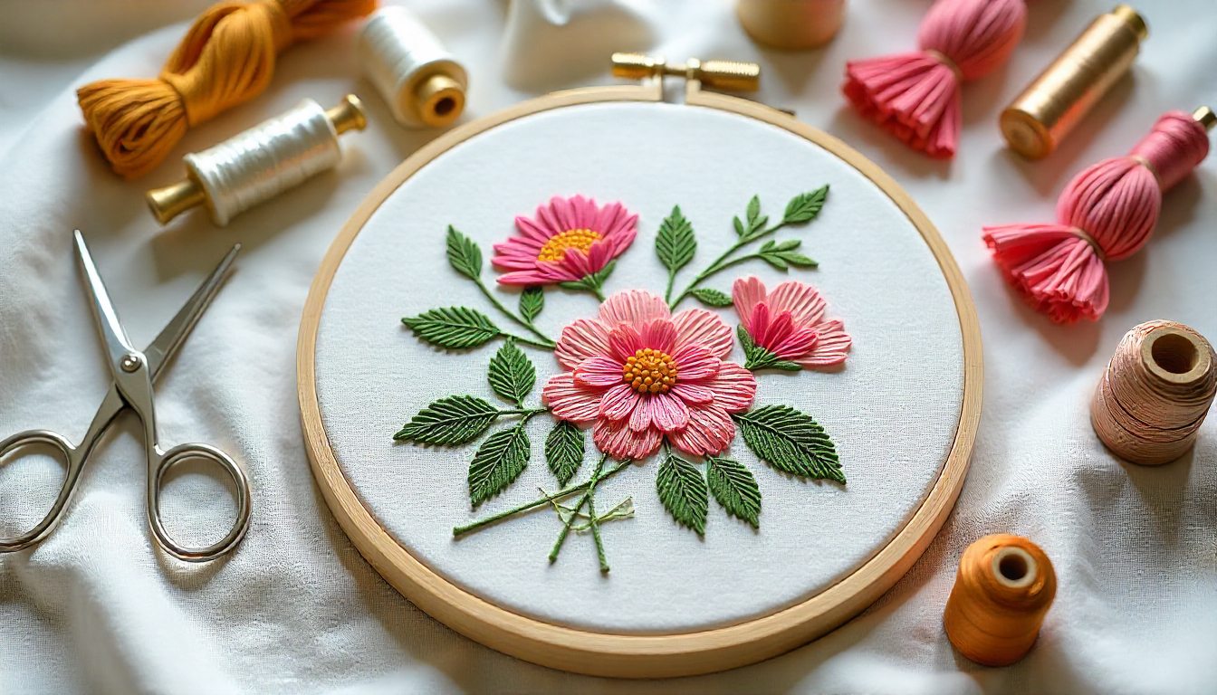 embroidering with metallic threads
